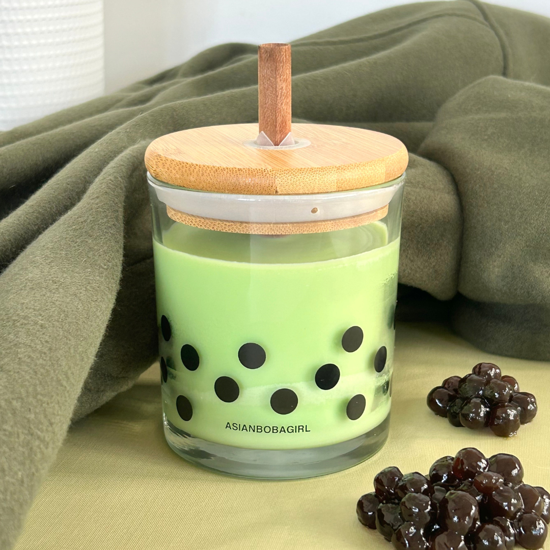 Matcha Tea Straw Candle