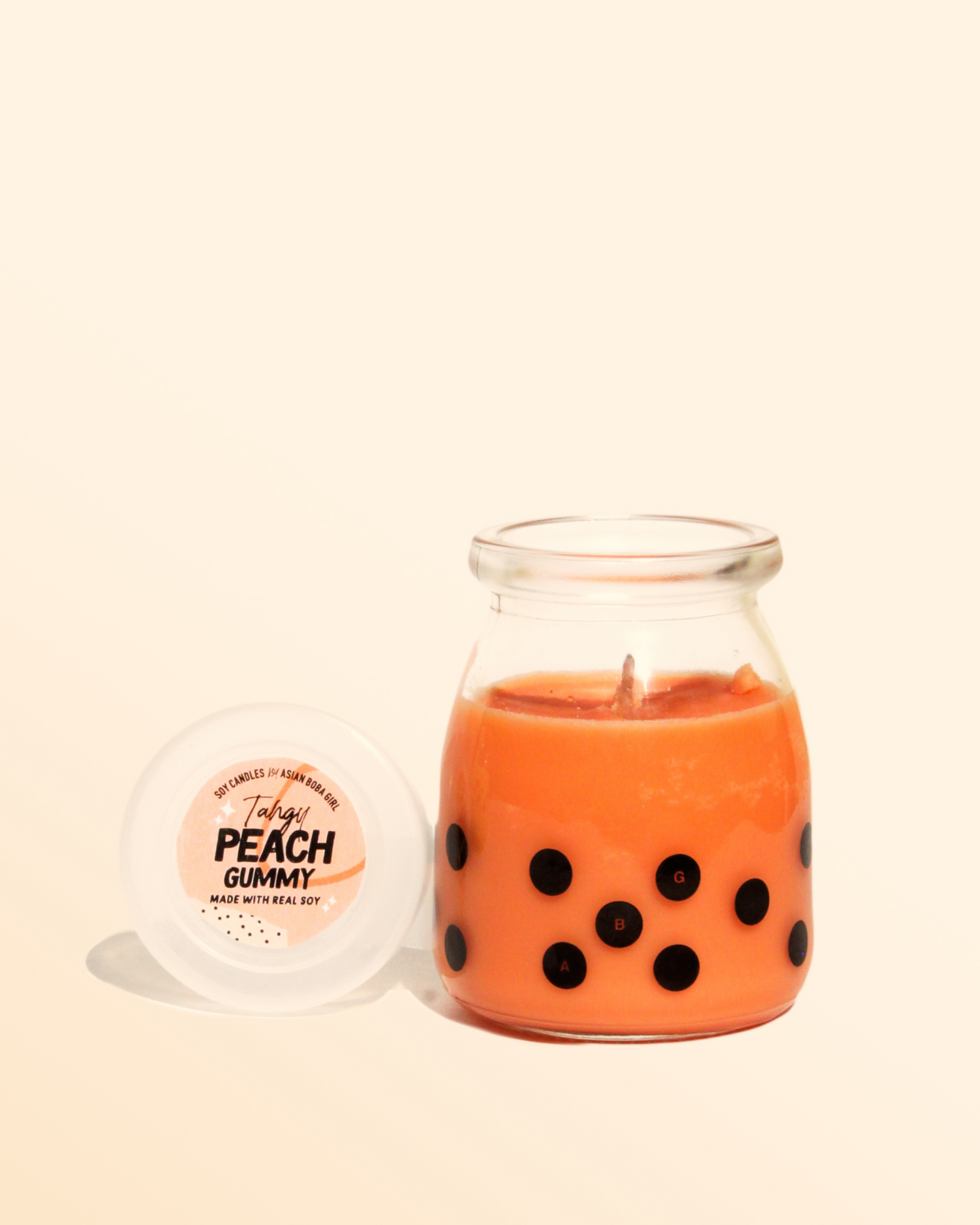 Peach Tea Boba Candle