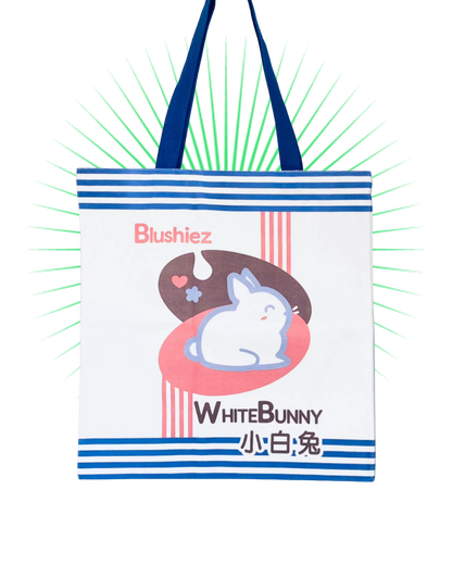 White Bunny Canvas Bag