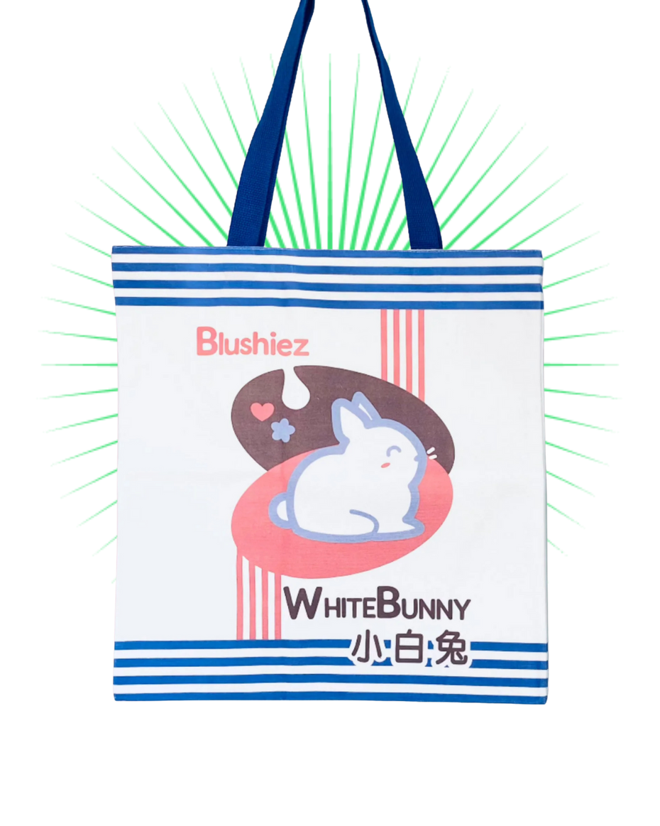 White Bunny Canvas Bag